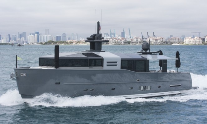 Arcadia 85 US Edition Yacht underway - Photo by Scott Pearson