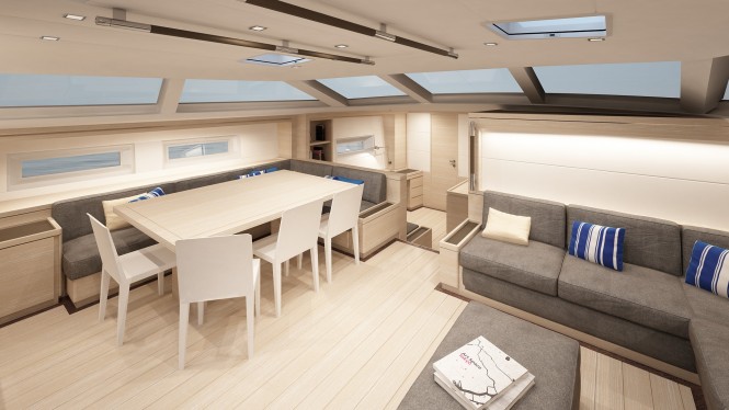 Fifth SW102 Yacht - Saloon - Courtesy of Southern Wind Shipyard