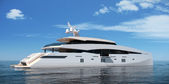 Luxury motor yacht 150 Sunreef Power concept - side view