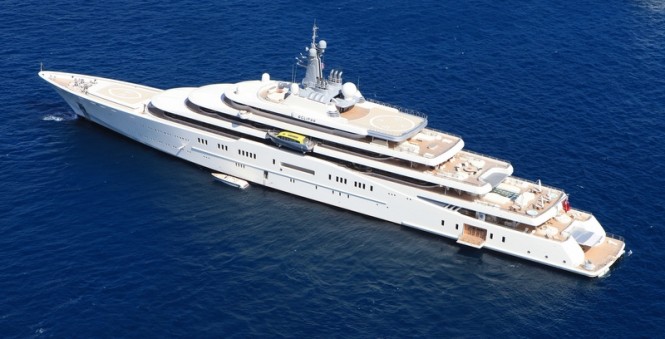 Luxury motor yacht ECLIPSE from above