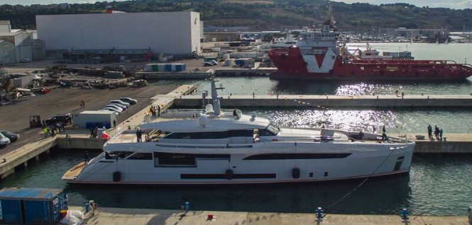 Luxury motor yacht GENESI on the water