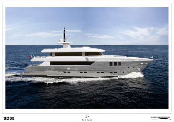 Luxury yacht GIPSY - side view