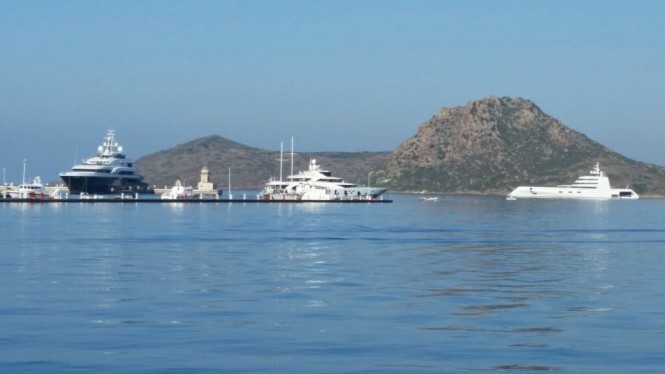 Mega Yacht A at Palmarina Bodrum