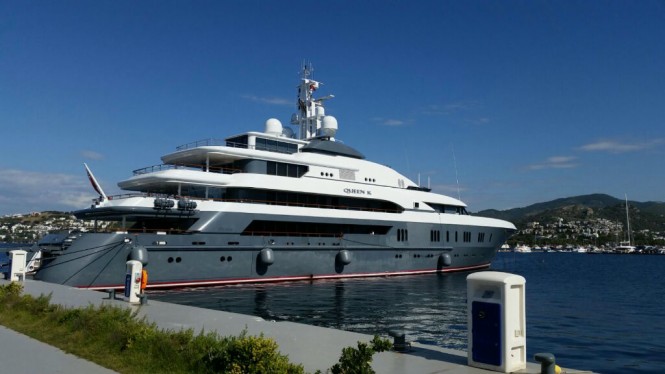 Mega yacht Queen K at Palmarina Bodrum