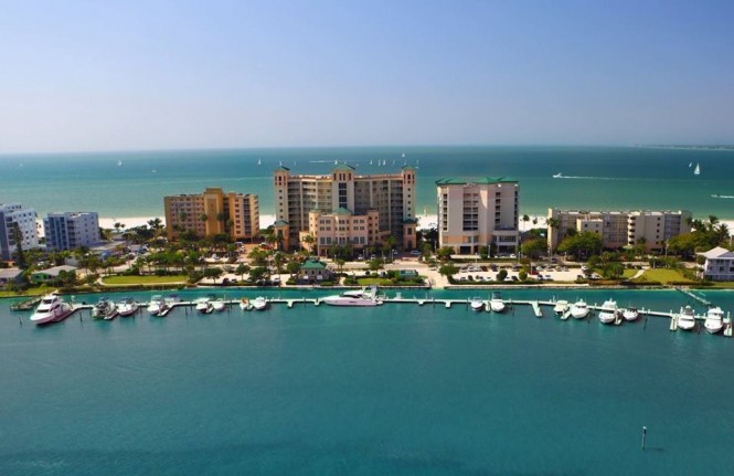 Pink Shell Beach Resort & Marina in the sunny Florida yacht charter location