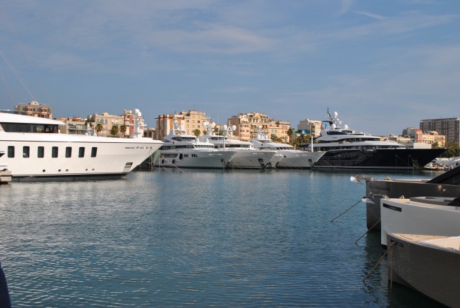 Port Vell hosting luxury superyachts - Photo by Peter Franklin