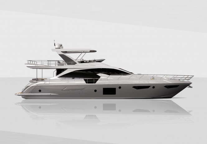 Rendering of Azimut Fly 72 Yacht