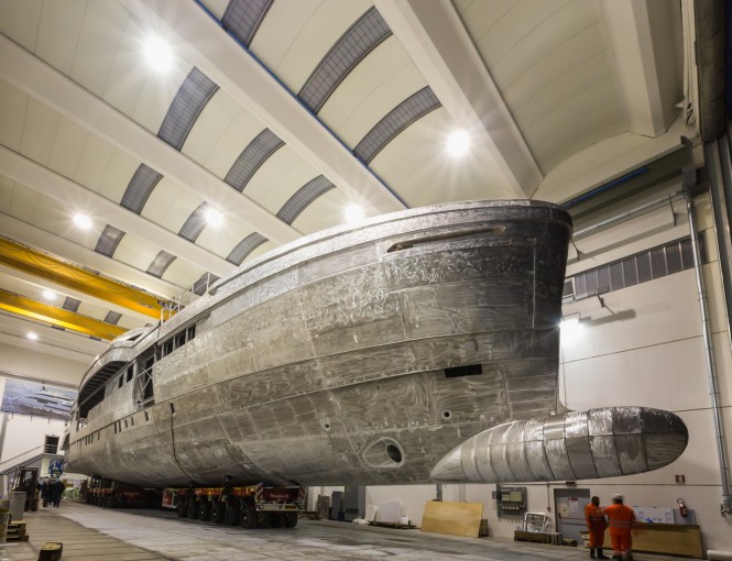 Super Yacht CECILIA in her shed