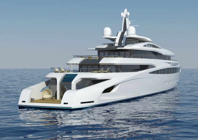 Superyacht A470 concept - aft view