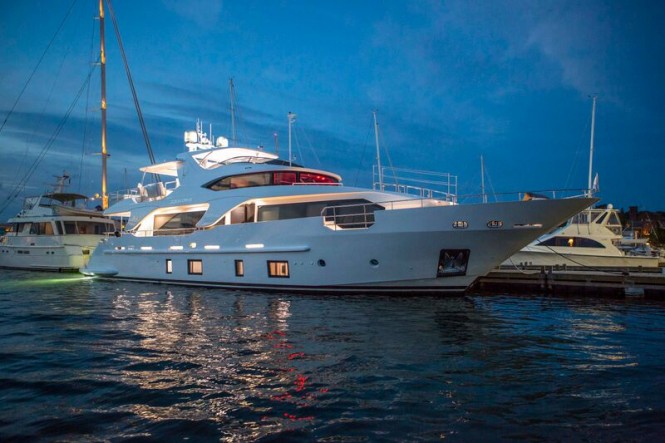 Superyacht OCEAN DRIVE by night