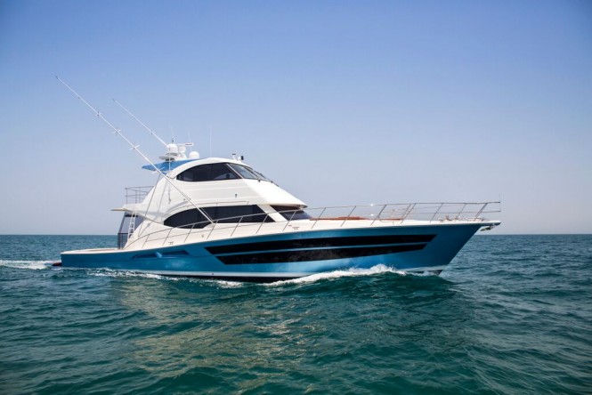 The high-performance and supremely seaworthy 77 Enclosed Flybridge Yacht from Riviera