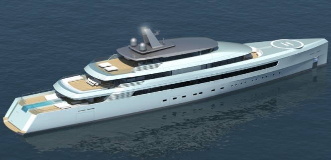 Turquoise 80m superyacht project by Vitruvius