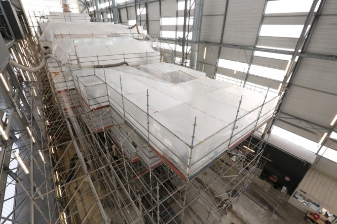 Works on Motor Yacht LADY CHRISTINE at Monaco Marine La Ciotat