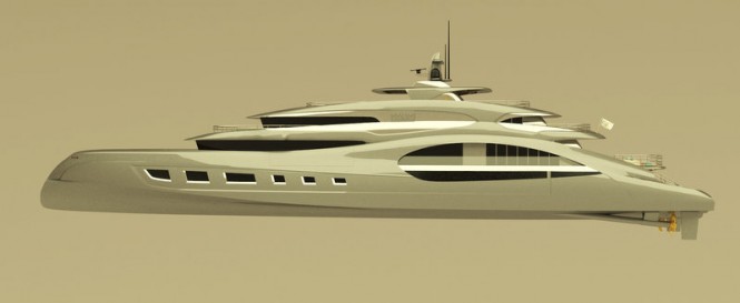 65m T. Fotiadis Yacht Concept - side view