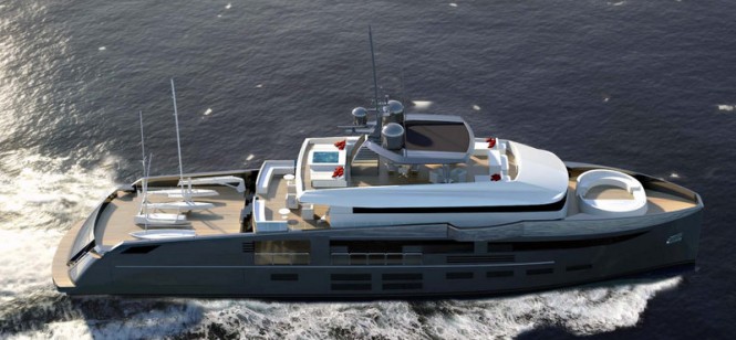 Superyacht NEMO concept from above