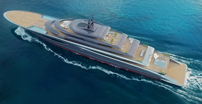 118M T. Fotiadis Yacht Concept from above