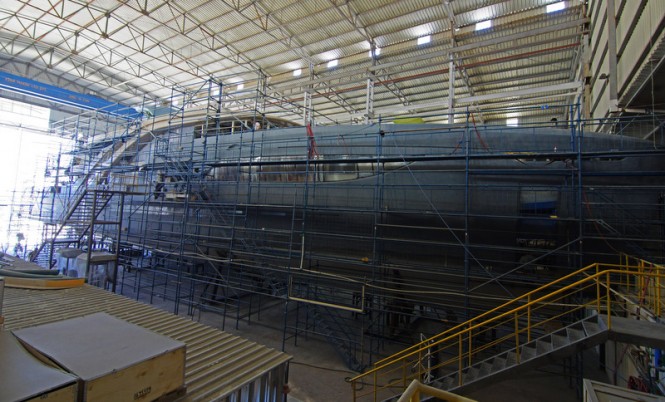 50m superyacht EUPHORIA (Prince 50) under construction at Mayra Yachts