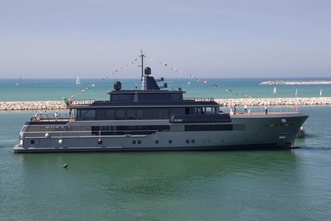 55m CRN Superyacht Atlante at Launch