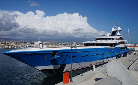99m mega yacht MADAME GU at Limassol Marina