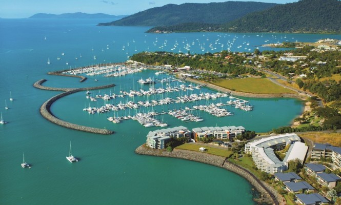 Aerial view of Abell Point Marina