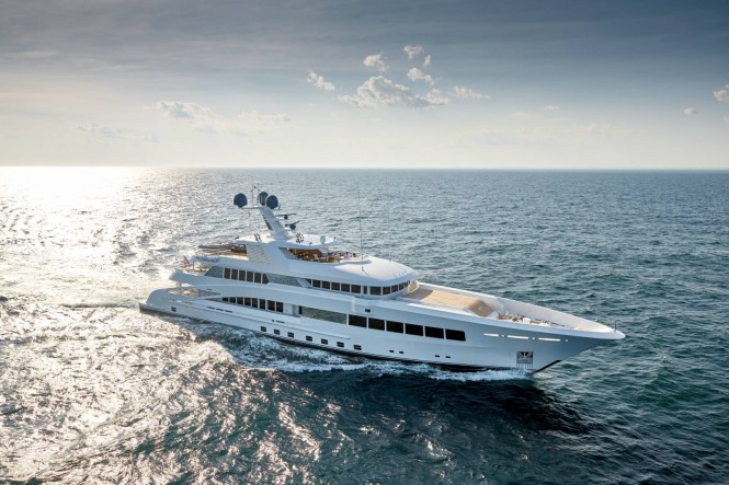 Feadship mega yacht ROCK.IT underway