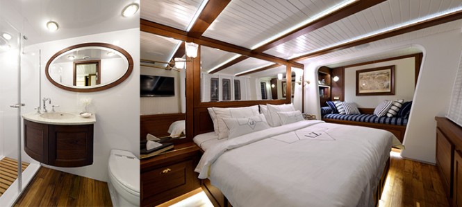 LUCY Z Yacht - Master cabin & bathroom