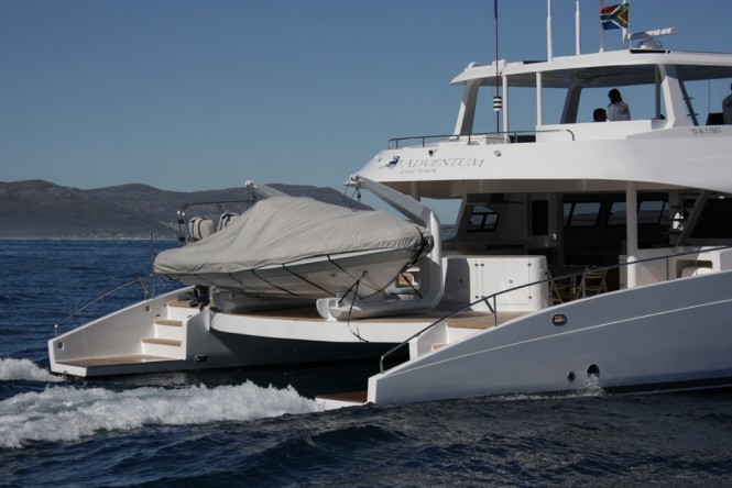 Luxury yacht ADVENTUM - aft view