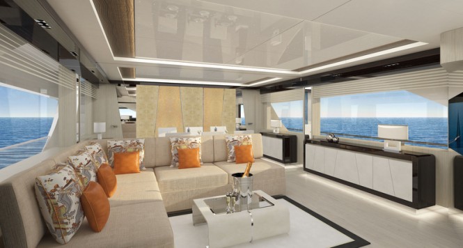Luxury yacht ILUMEN 26 - Saloon