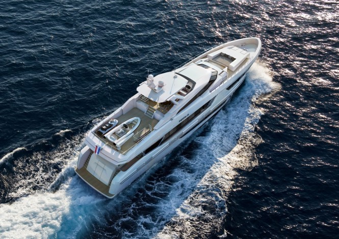 Luxury yacht NINA from above