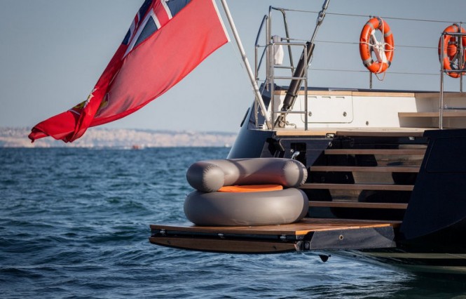 SEA EAGLE superyacht - beach deck in the stern - Photo by Carlo Baroncini and Magdalena Kaczòwka