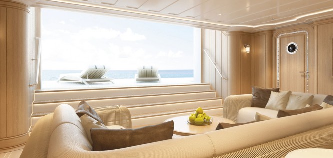 SOMETHING COOL Yacht - beach club - Image credit to Dutchmegayachts