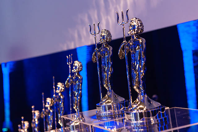 The coveted Neptune trophies