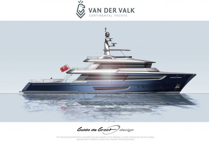 Concept for NEW 38m Continental Five by Van der Valk and Guido de Groot