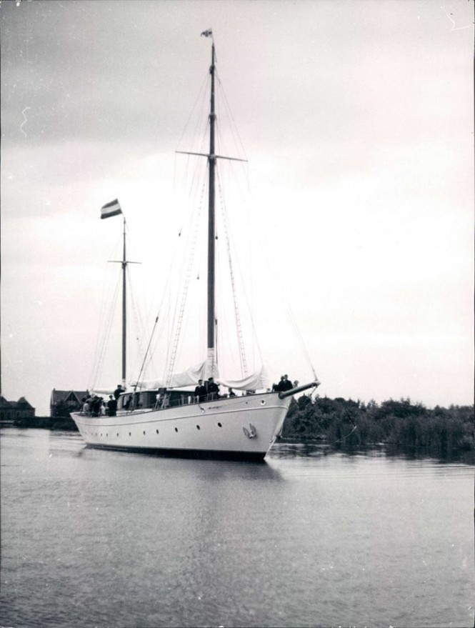 IDUNA at the time of her launch in 1939 - Photo by Feadship and Feadship Fanclub