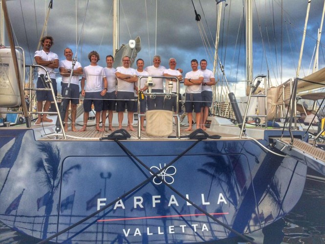 Southern Wind Superyacht FARFALLA 'A' Team before the start of the ARC race in Gran Canaria