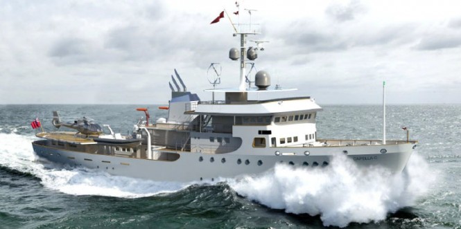 60m explorer CAPELLA C redesigned by ER Yacht Design
