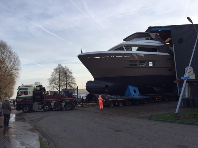 24m Drettmann Explorer Yacht being rolled out