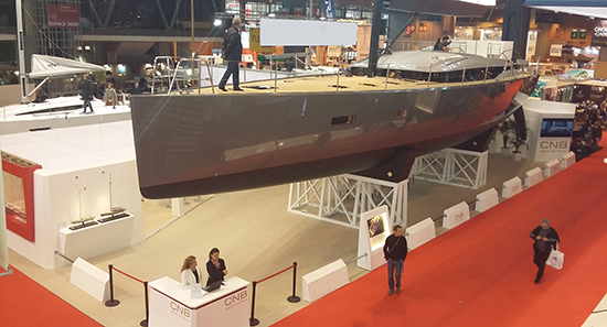 CNB 76 on display at the Paris Boat Show in December 2015