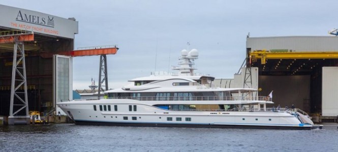 First AMELS 242 Project FREEFALL out of dock - Image credit to AMELS