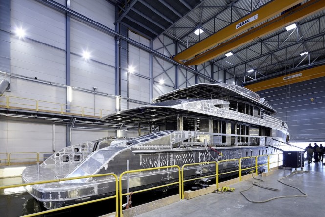 Heessen Yachts Project NOVA superyacht under construction - Photo by Dick Holthuis
