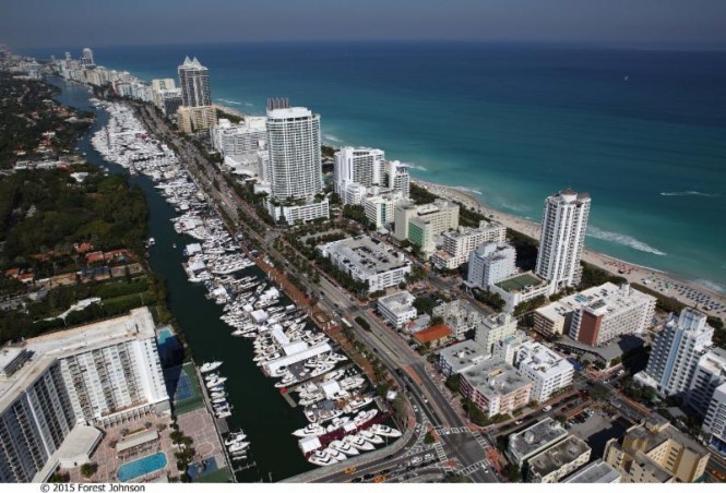 Miami Yacht & Brokerage Show 2015 from above - Image credit to 2015 Forest Johnson