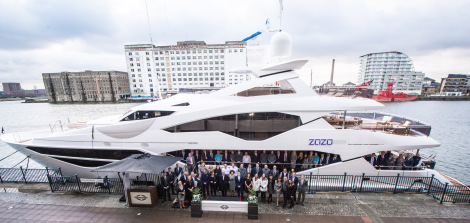 NEW Sunseeker 131 Yacht ZOZO at the 2016 London Boat Show