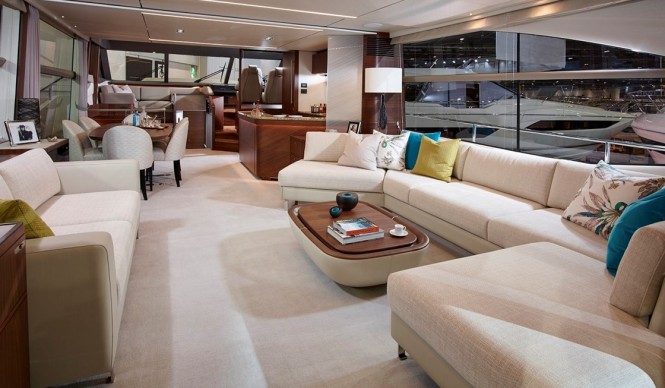Princess 75 - Saloon - Image by Princess Yachts International plc