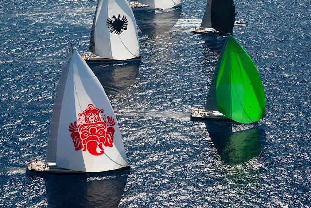 The Baltic beauty Win Win in the lead during last year's Superyacht Cup Palma - Image credit to clairmatches.com