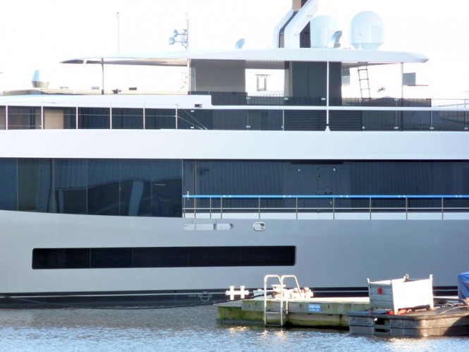 Closer look at Hull 692 - Photo by Hanco Bol and Feadship Fanclub
