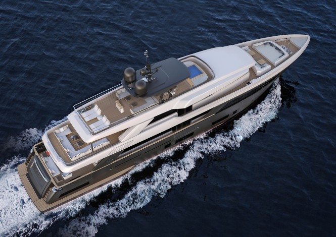 Custom Line Navetta 42 from above