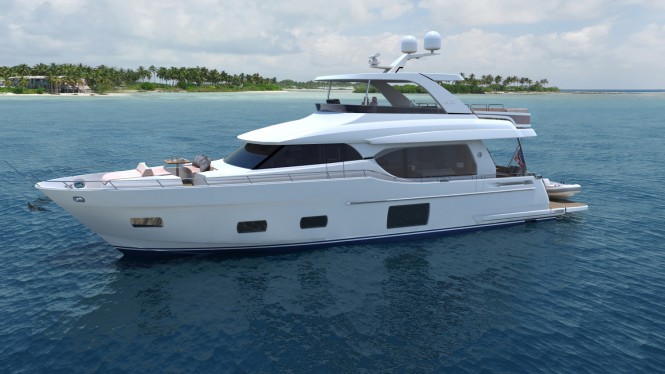 Ocean Alexander 70E - Profile with Swim Platform