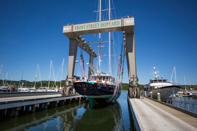 Re-launch of Axia at Front Street Shipyard