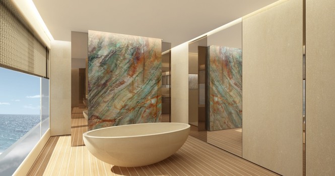 54m Superyacht Project by m2atelier - onwer bathroom
