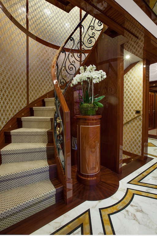 GAZZELLA - Main Deck Hallway-Guests' staircase